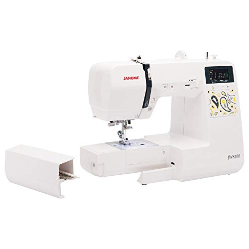 Computerized Sewing Machine with 100 Stitches, 7 Buttonholes, Hard Cover, Extension Table and 22 Accessories L497567