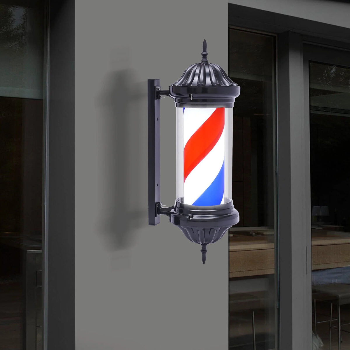 28" Rotating Barber Shop Pole Light B305622