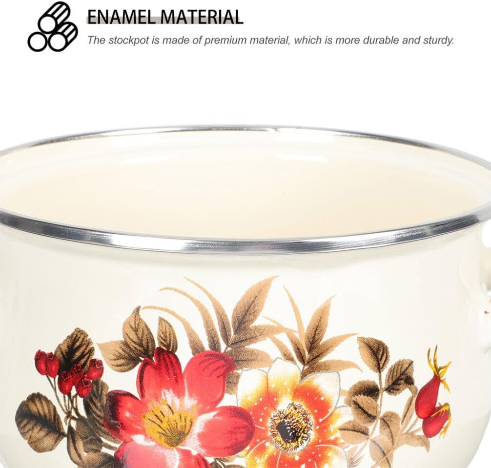 Small Enamel Pot with Lid 22cm R152985