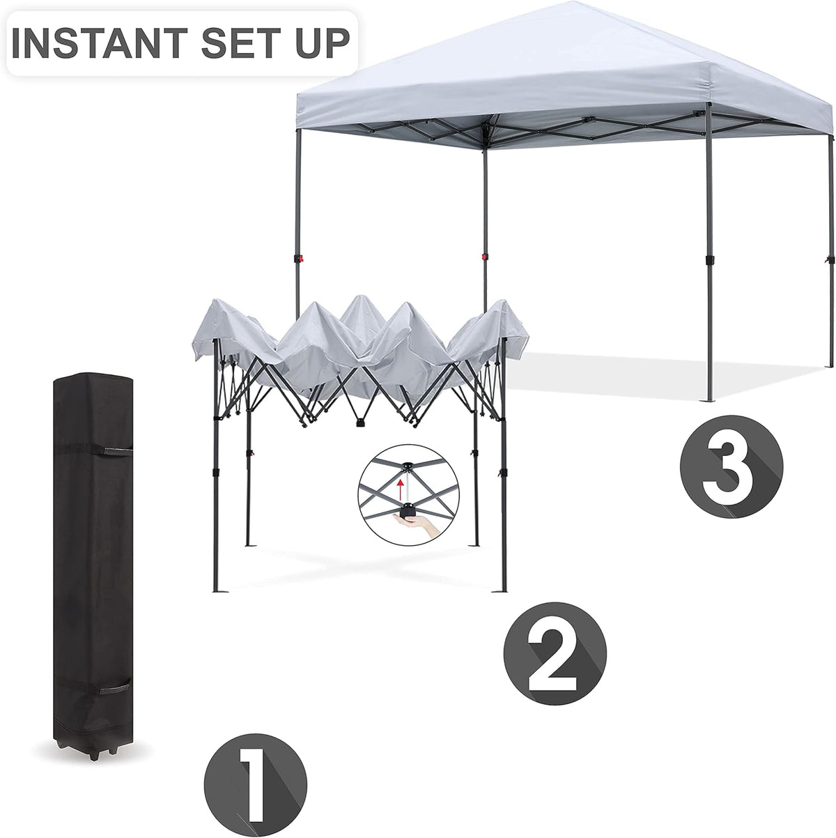 10x10FT Pop Up Canopy Tent with Carrying Bag T305039