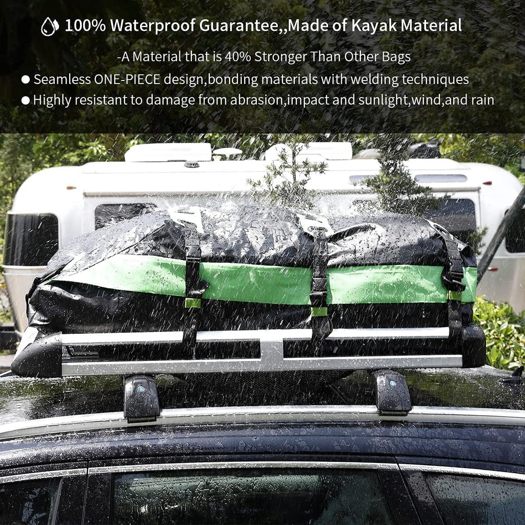 100% Waterproof 15 Cubic Ft Rooftop Cargo Carrier Bag Q886