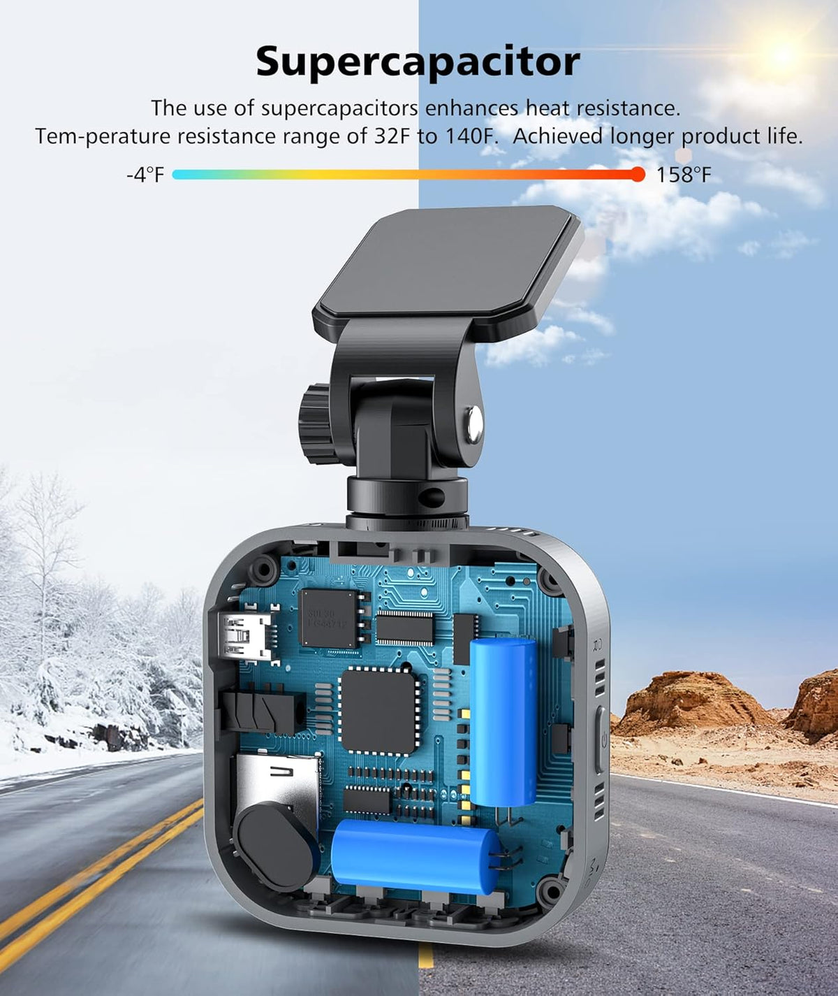 Dash Cam Front 1080P Full HD Car Camera 2560x1440P with 32GB SD Card Pack of 2 C430