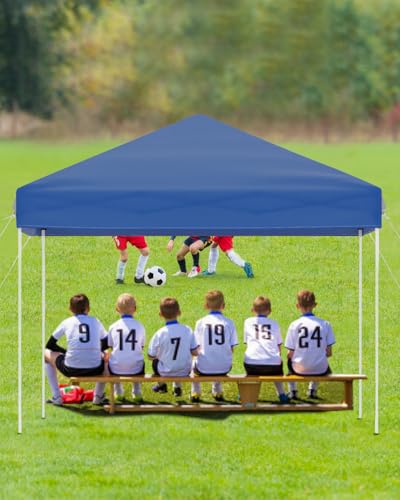 10x10 Pop Up Canopy Tent with 4 Sandbags & Carrying Bag - Blue J8852