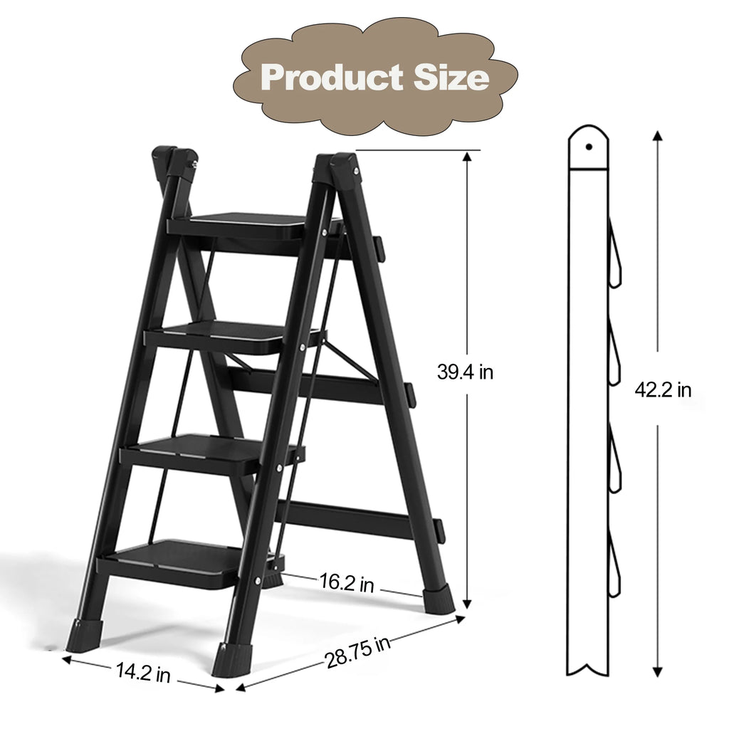 4 Step Ladder Folding Step Stool 330 lbs J69375