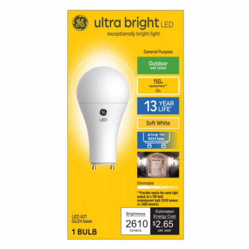 22 Watt A21 Plastic Bulb with GU24 Y323959