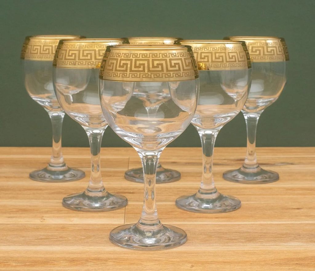 Wine Goblet Glasses 6 Pieces N194