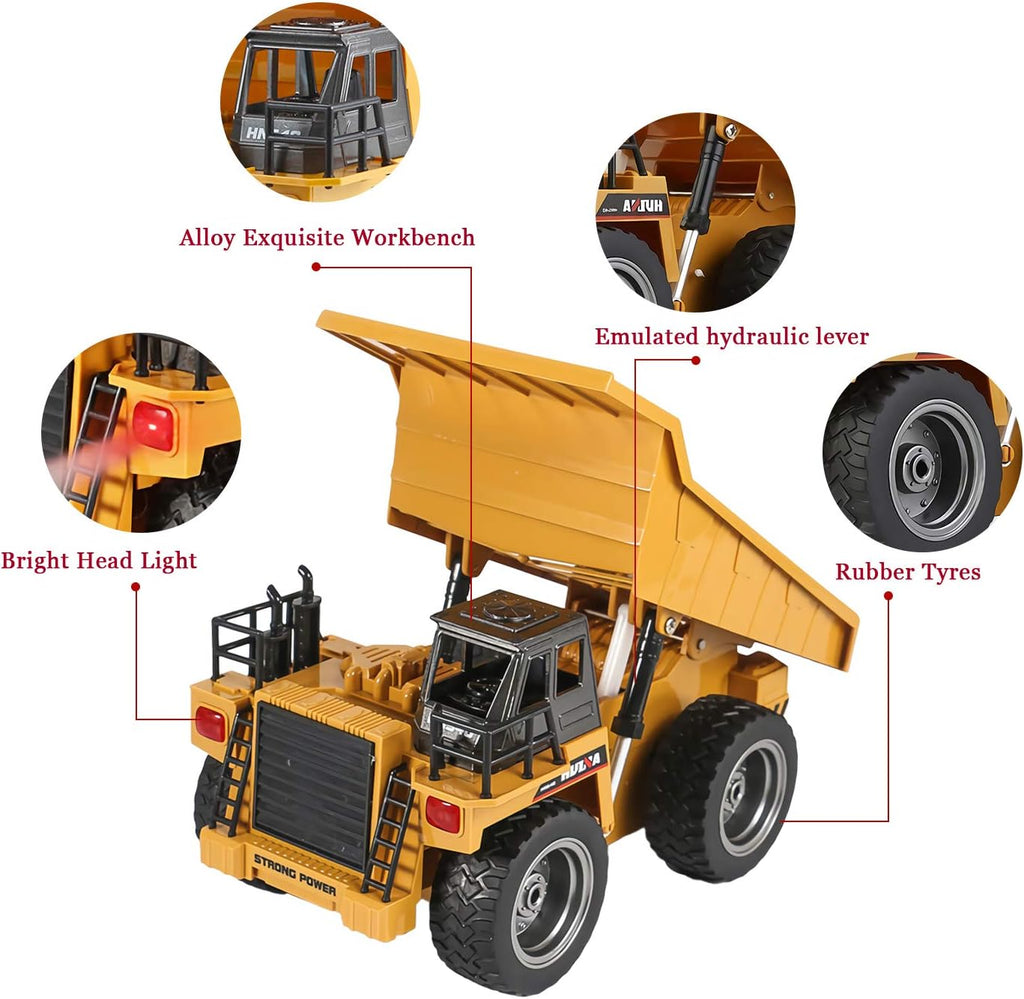 Remote Control Construction Dump Truck 1/18 Scale RC Toy J2873