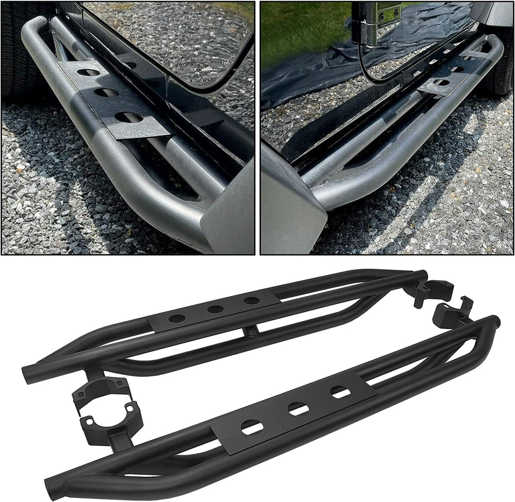 Black Steel Side Step Running Board B85758