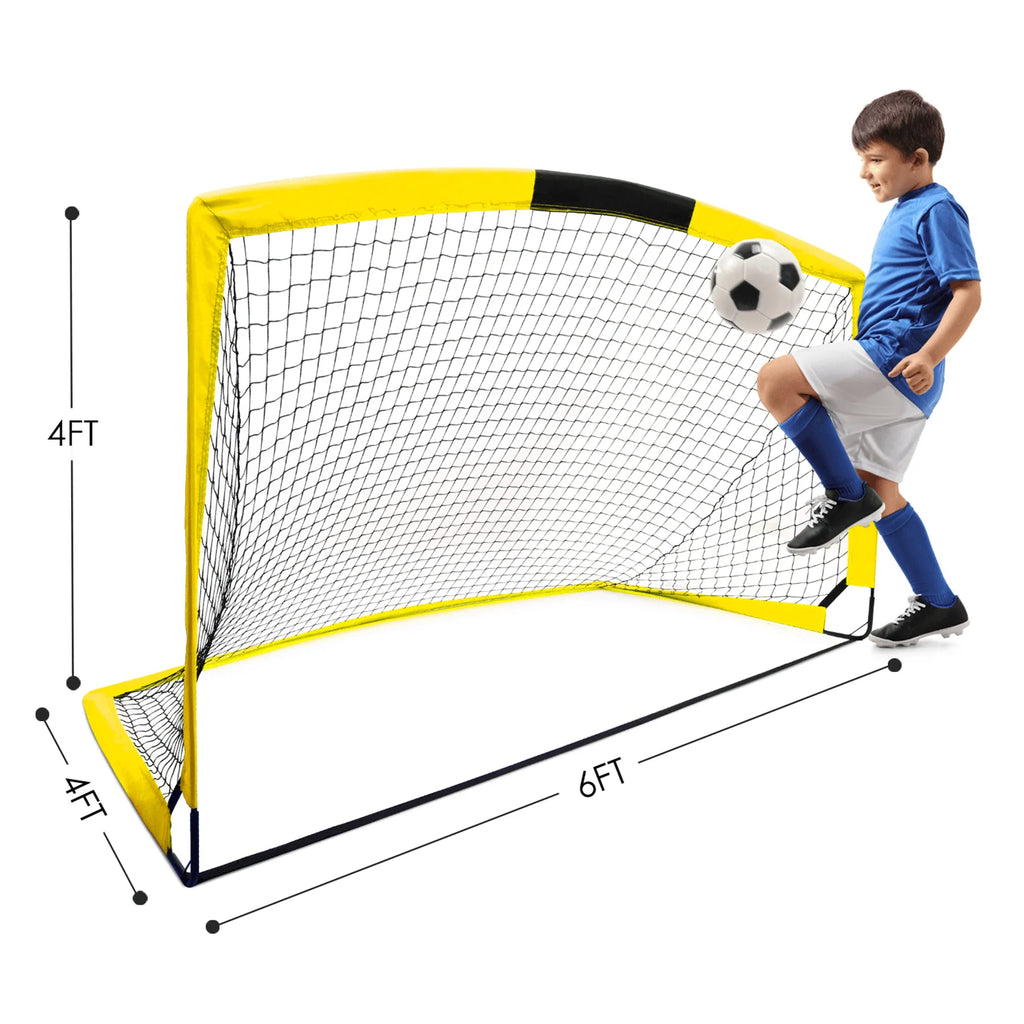 6'x4' Set of 2 Foldable Soccer Goals D224