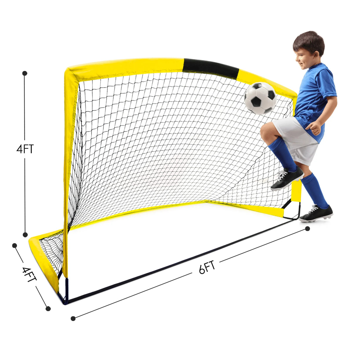 6'x4' Set of 2 Foldable Soccer Goals D224