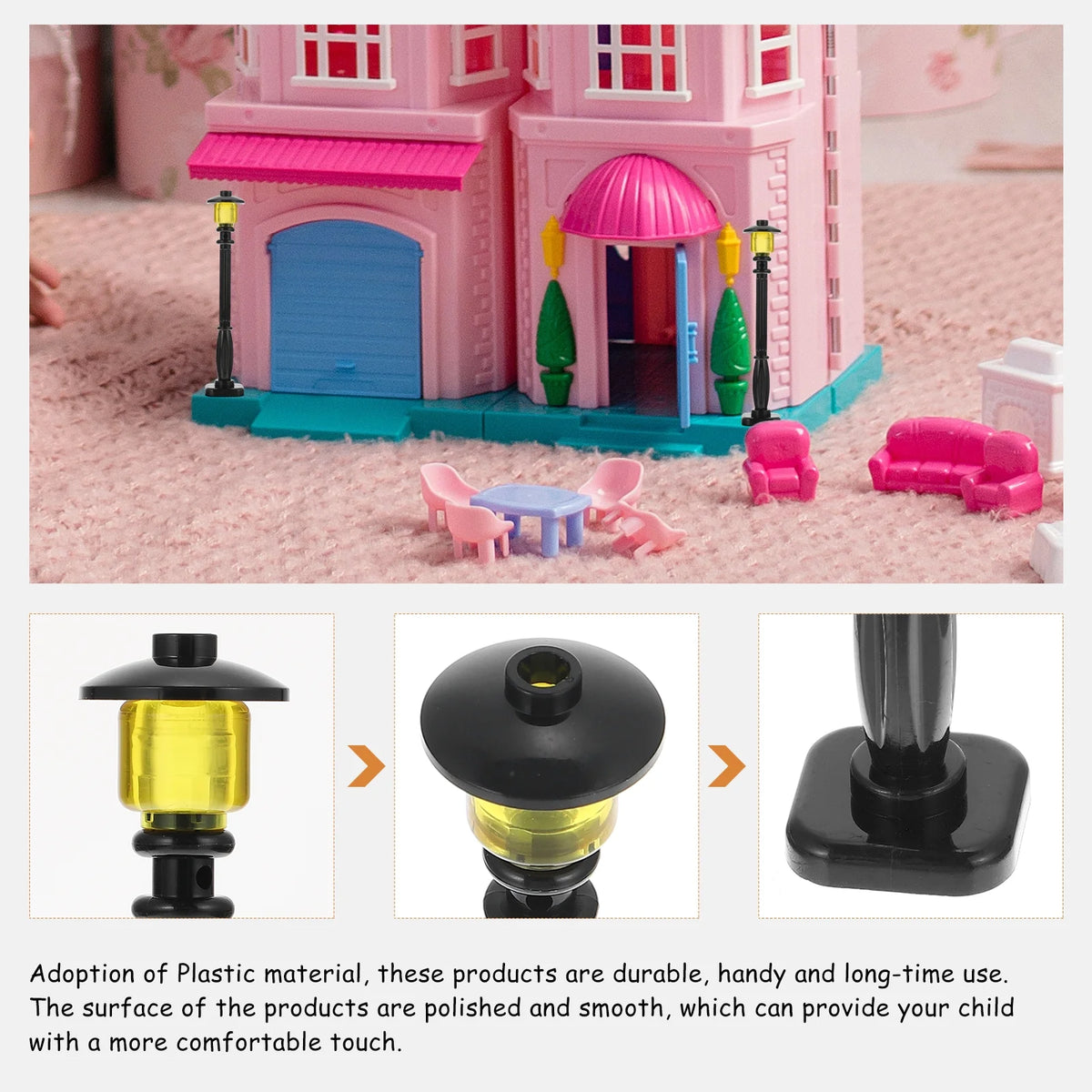 5 Pcs Mini Street Lights Plastic Toy R6479