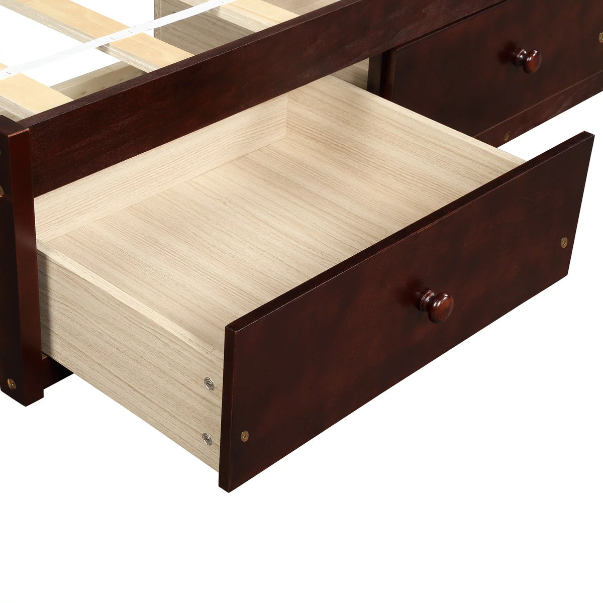 Cherry Twin Size Platform Storage Bed with 3-Drawers Z4582