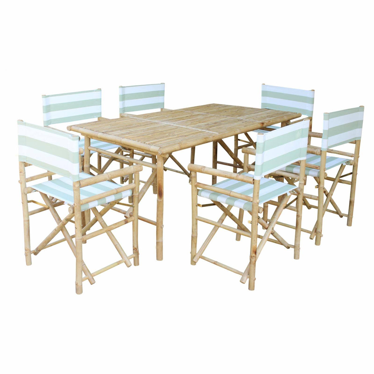 Bamboo 7 Piece Patio Dining Set O2583