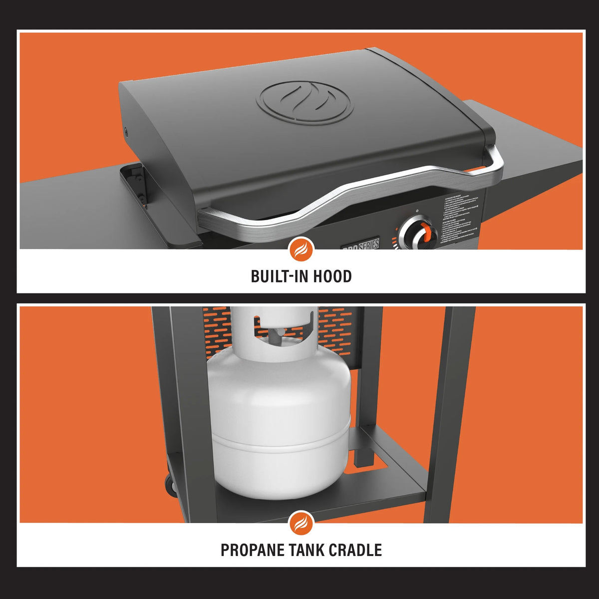 2 Burner Propane Griddle with Hood X3162