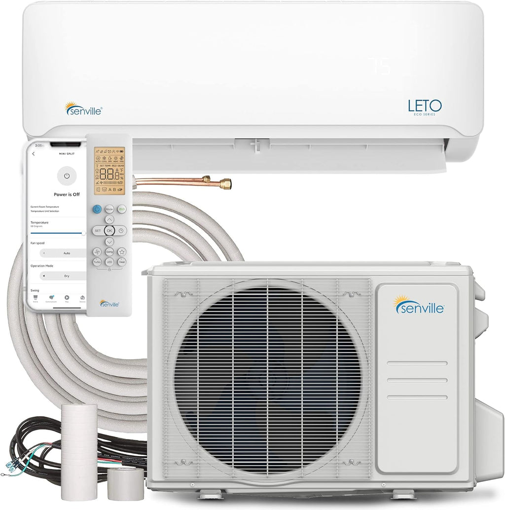 18000 BTU 208/230V White Mini Split Air Conditioner Heat Pump R39896