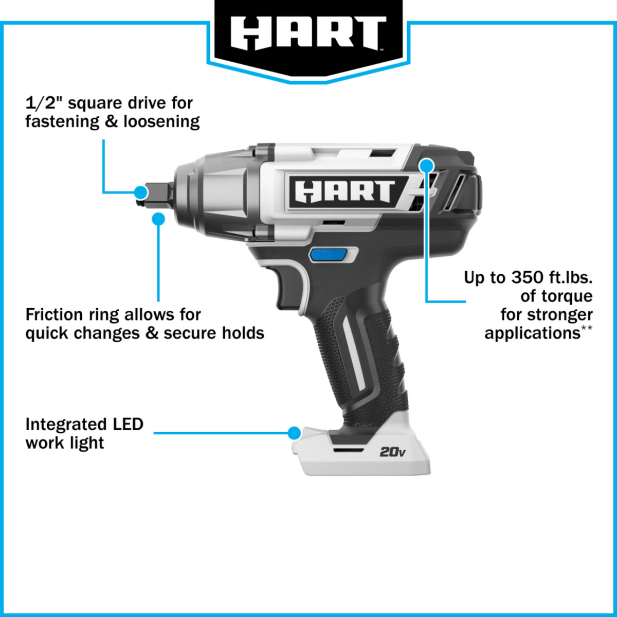 1/2-inch Battery-Powered Impact Wrench P665897