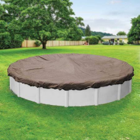 15 Year Extra-Large Mesh Sandstone Round Winter Pool Cover, 28 ft. J745168