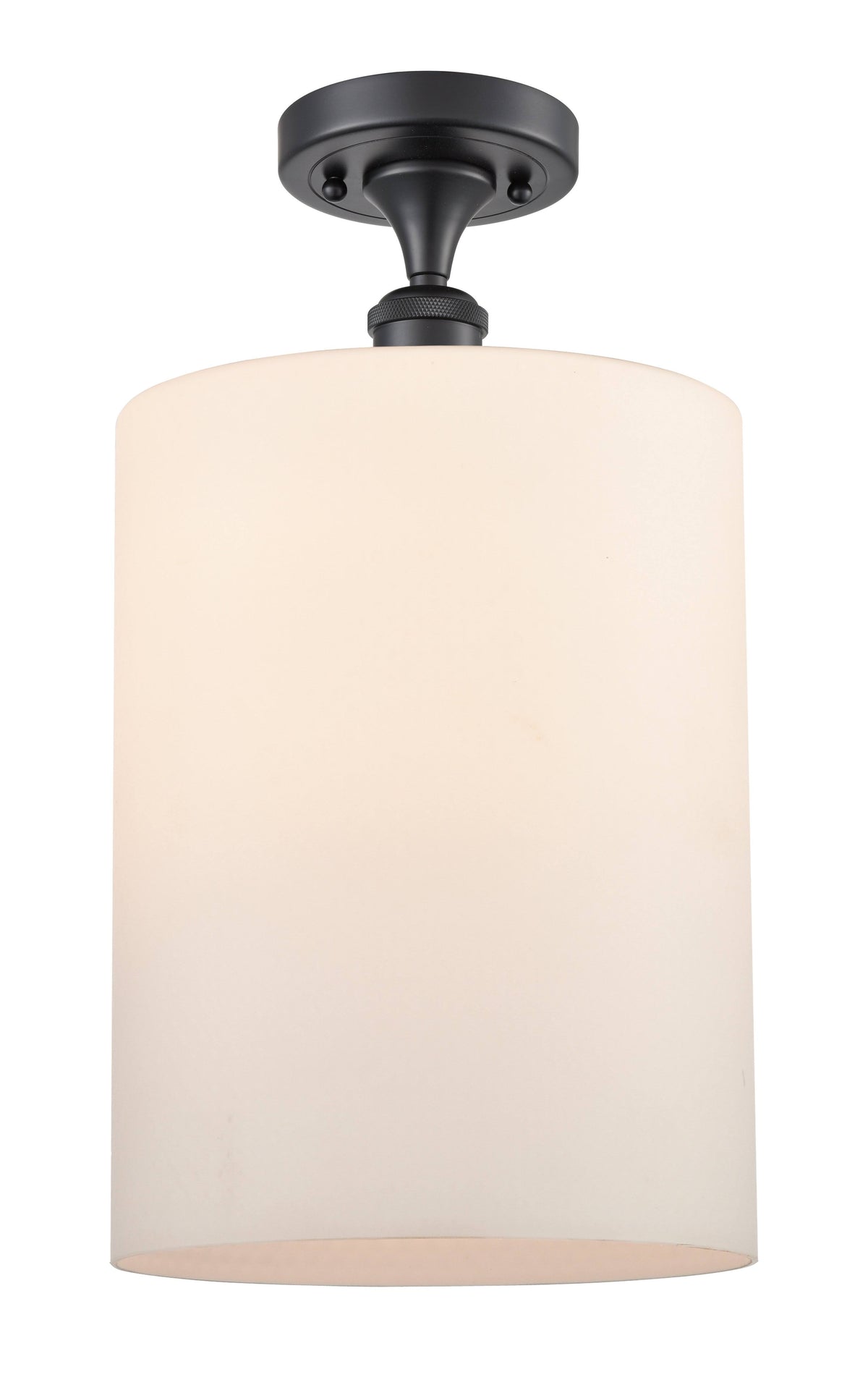 Matte Black 1 Light Semi-Flush Mount H8271