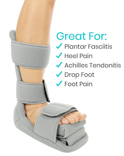Plantar Fasciitis Night Splint with Trigger Point Stretch Wedges - Soft Leg Brace Support, Orthopedic Sleeping Immobilizer Stretch Boot (Medium) Q342881