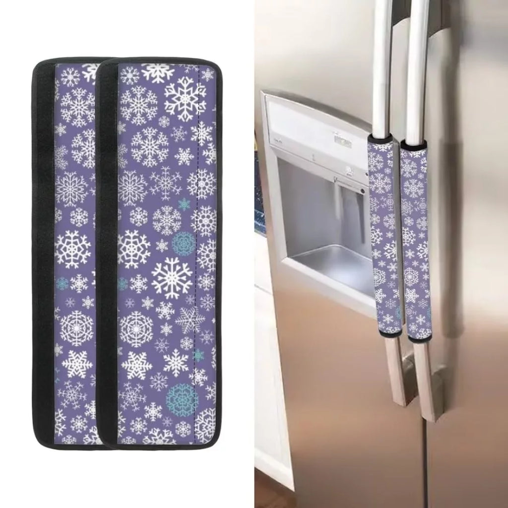 Snowflakes Refrigerator Door Handle Cover 4 Piece N94751
