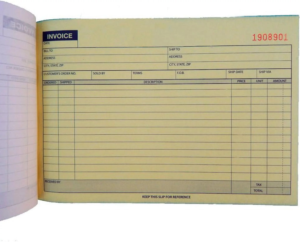 Invoice Receipt Record Book 2 Part 50 Sets J96038