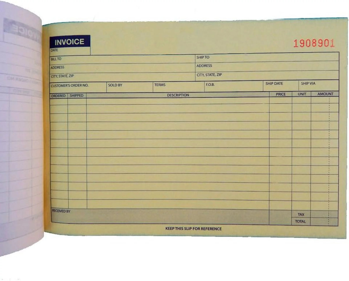 Invoice Receipt Record Book 2 Part 50 Sets J96038