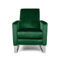 Green Velvet Push Back Recliner Y791