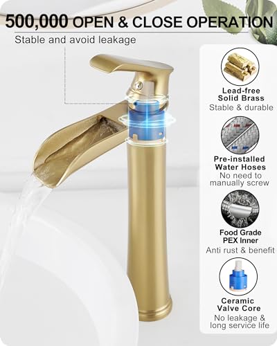 Oil Rubbed Bronze Waterfall Bathroom Sink Faucet I52094