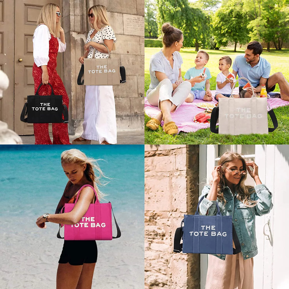 Canvas Tote Bag with Zipper G9826