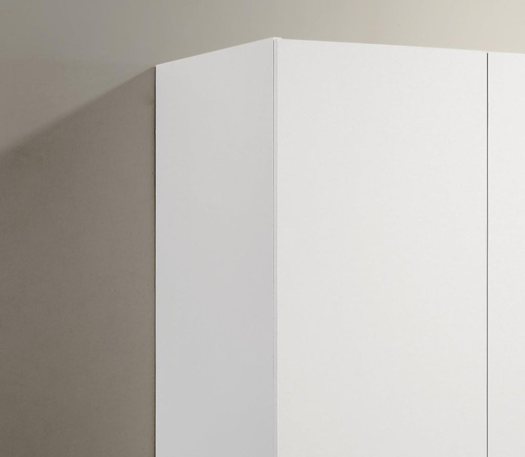 White 3 Doors Wooden Armoire Wardrobe W9643