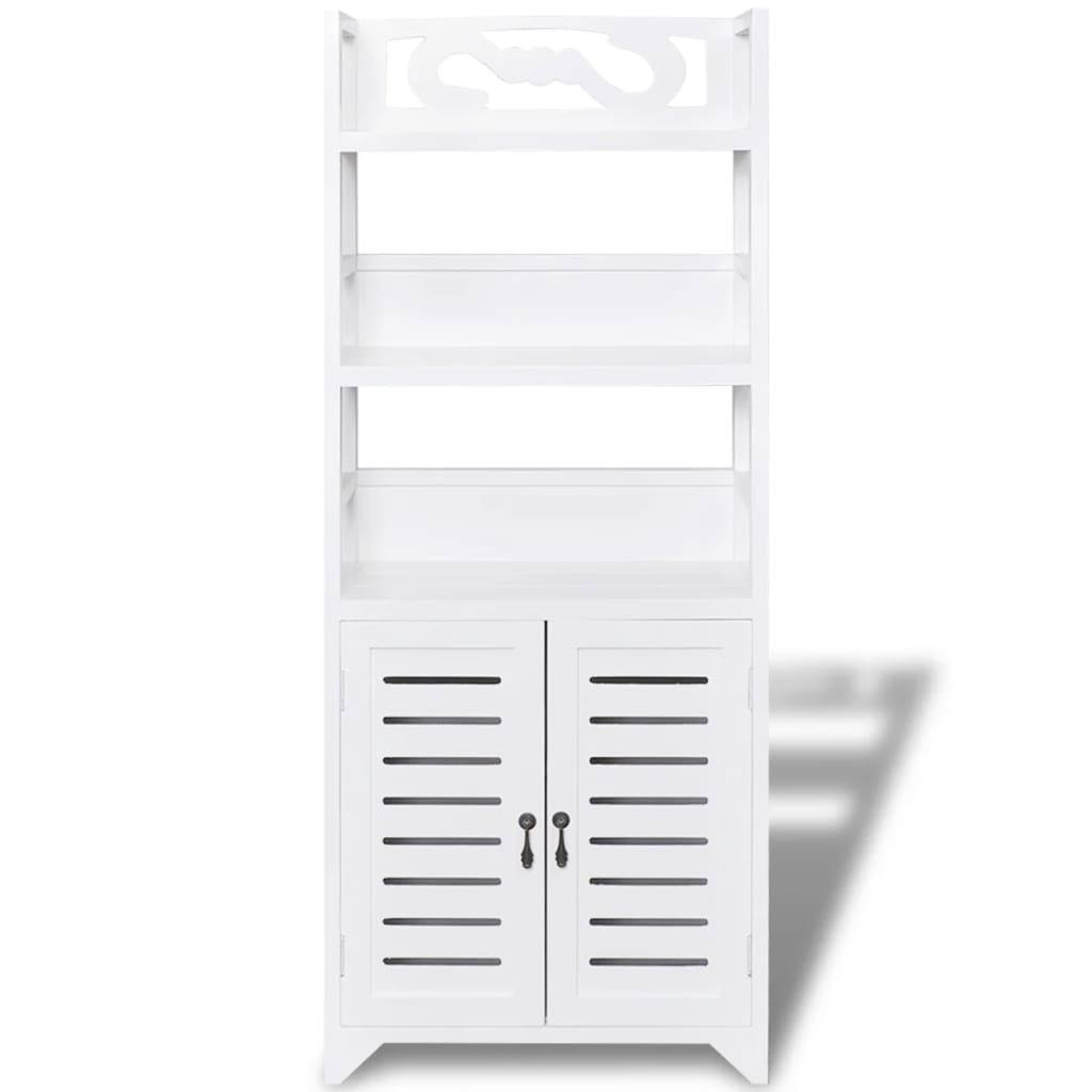 White Wood Bathroom Cabinet B8240