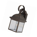 One-Light Exterior Wall Lantern Textured Rust Patina Cast Aluminum K384062