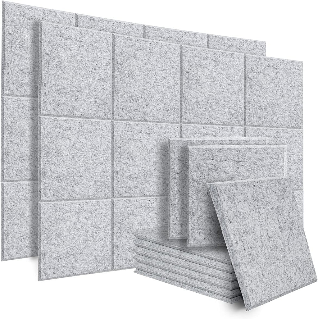 12x12 inch Light Gray Acoustic Panels 6 Pcs C56411