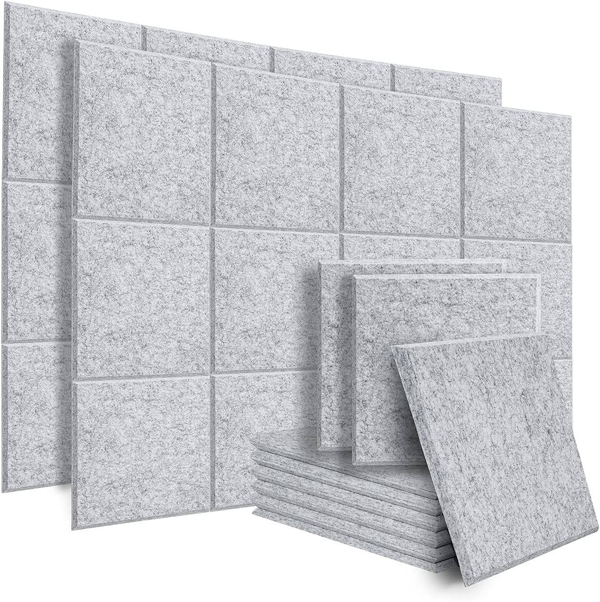 12x12 inch Light Gray Acoustic Panels 6 Pcs C56411