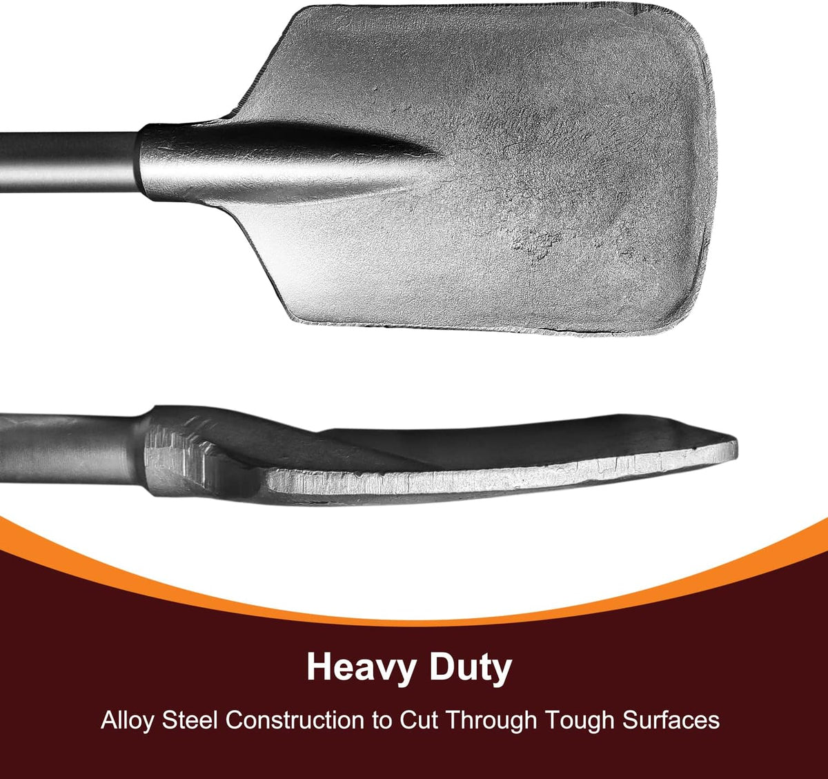 1-1/8" Hex Asphalt Scoop Shovel Head Attachment Spade Bit Pack of 2 U755852