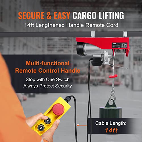 14ft 1320lbs Electric Hoist 110v 40ft Lifting Height I288095