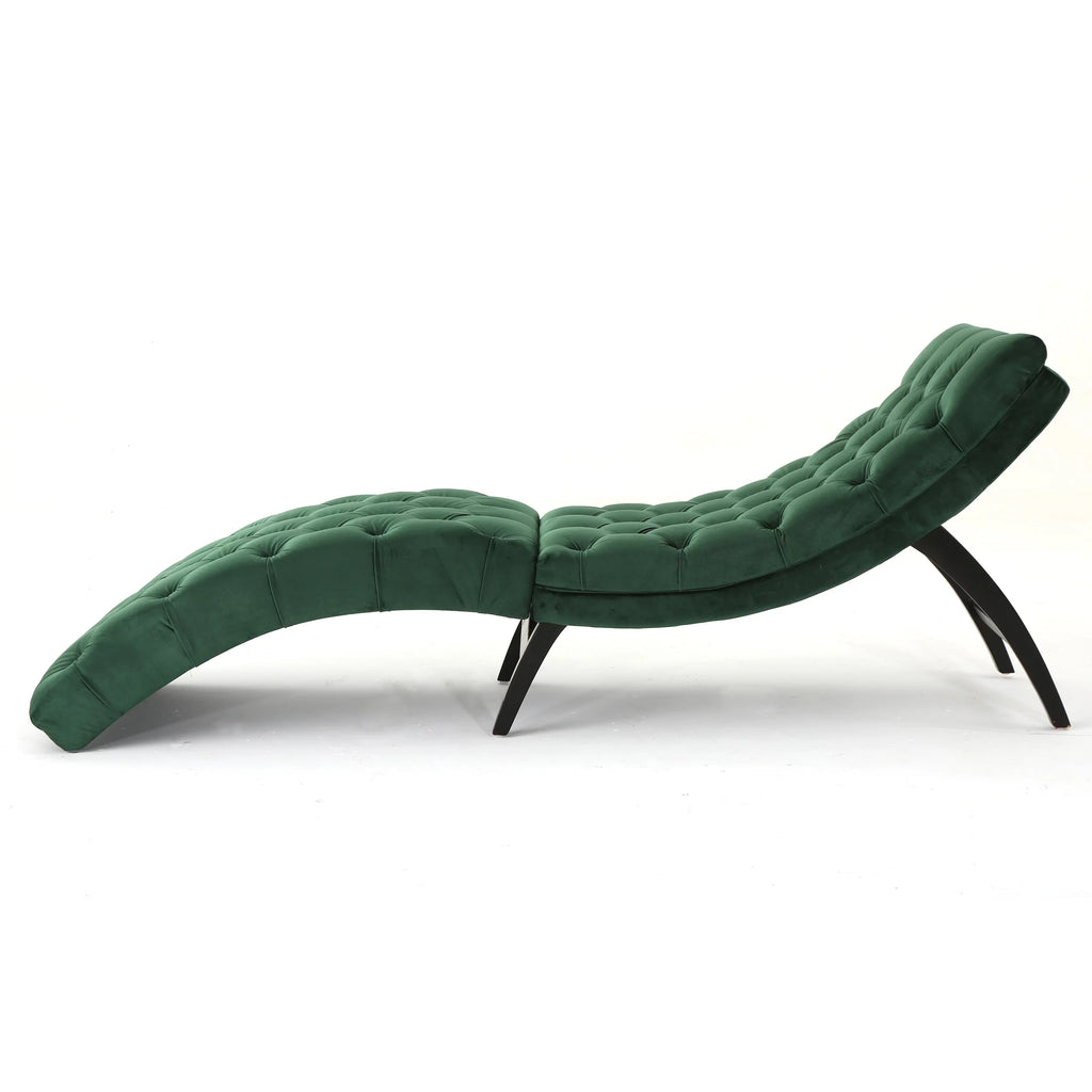 Emerald Velvet Chaise Lounge Z2332