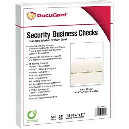 Gold 24 lbs. Security Check Paper, 2500/Case N1090