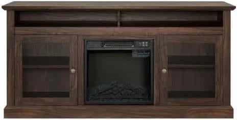 Electric Fireplace TV Stand up to 60" with Cabinet and Open Shelves B9953