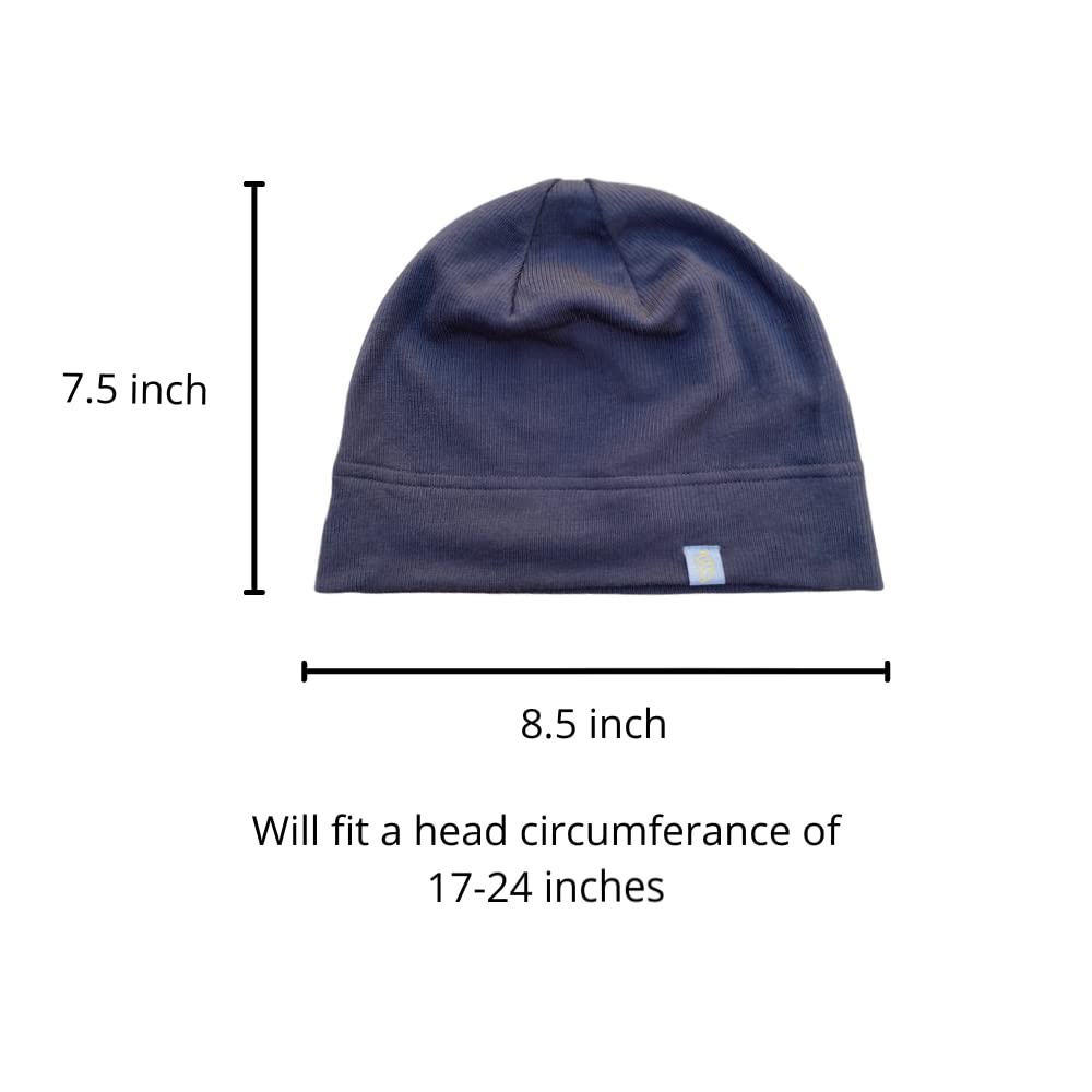 EMF Beanie Skull Cap Hat, Bamboo Faraday Fabric, Pack of 2 M227614