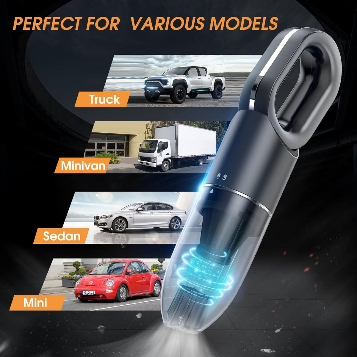Gray Cordless Handheld Car Vacuum V717