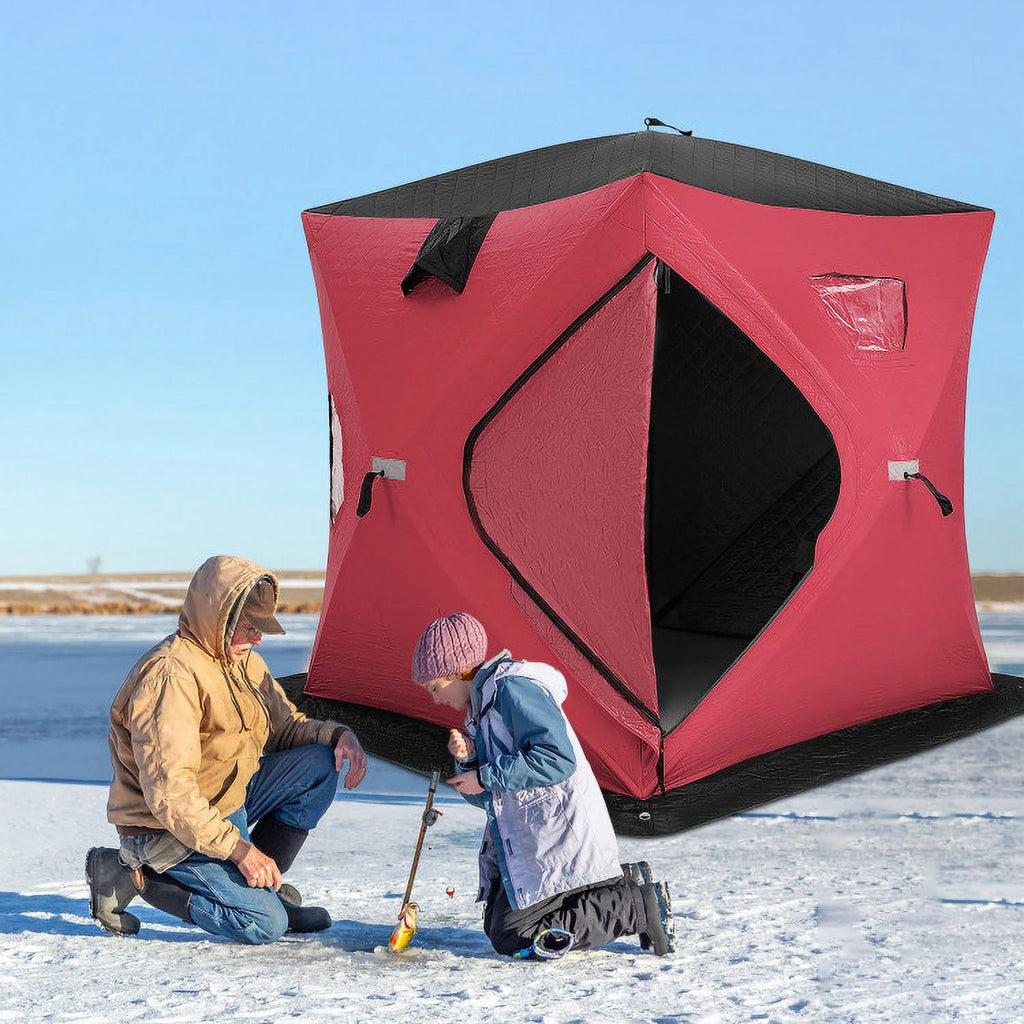 Portable Ice Shanty for 2 People with Carrying Bag Y398