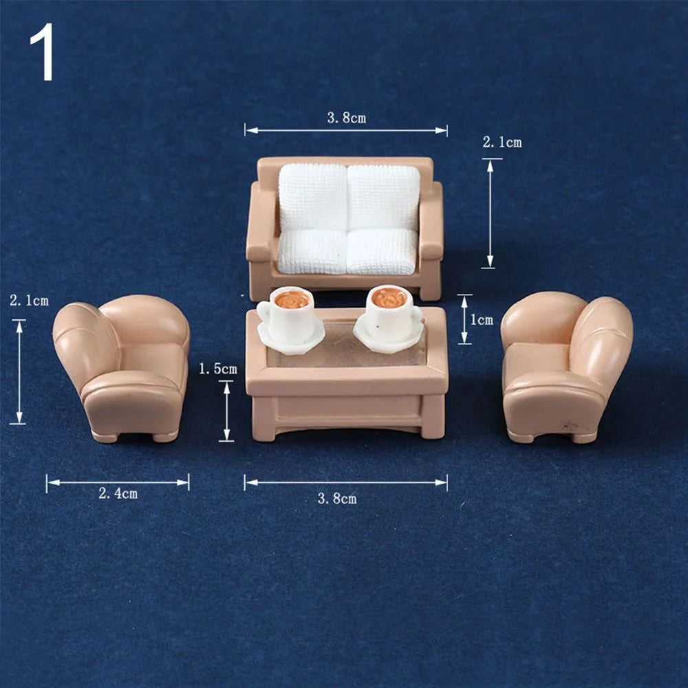 Miniature Soft Sofa Pretend Play Toy U5249