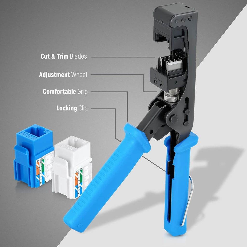 Speed Termination Tool for Everest Media RJ45 Cat6/5e & Cat6A UTP Keystone Jacks W852
