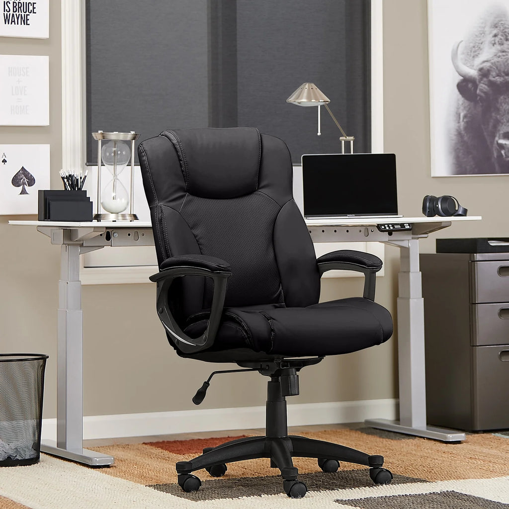Black Bonded Leather Executive Chair R889