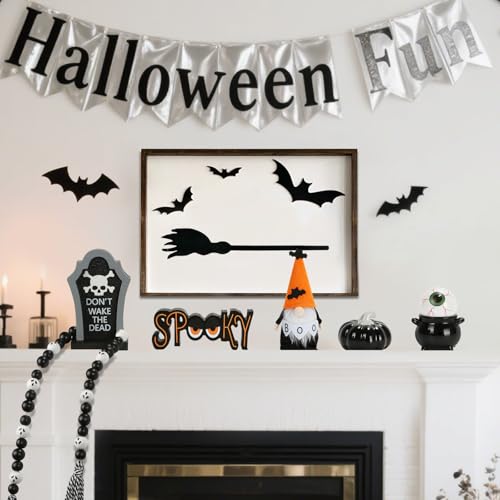 Halloween Decorations and Wooden Two Tiered Tray Stand A872764