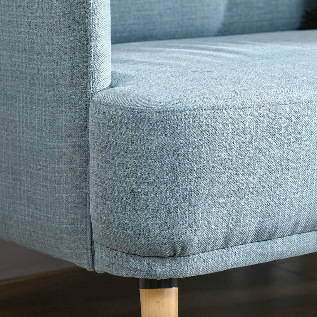 Blue Upholstered Loveseat Sofa M8312