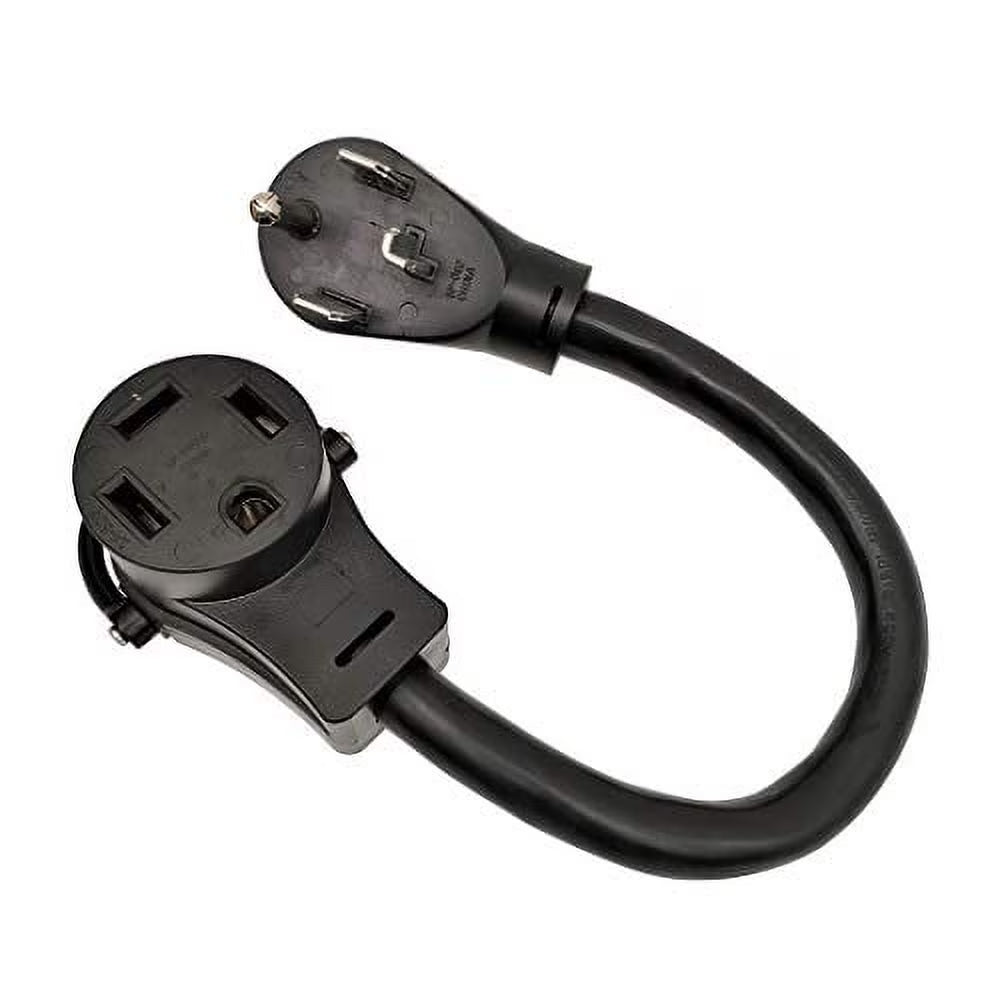 Adapter Cord 4 Prong Dryer Plug 14-30P to 14-60R Welder Receptacle, 30A, 125V/250V 1.5FT T997867