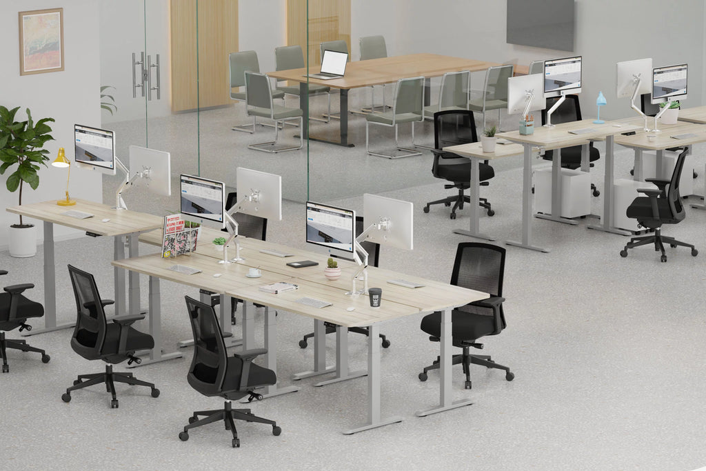White Electric Stand up Office Desk Frame P485089