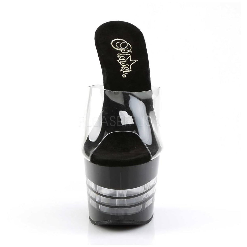 Clear Black Ankle Strap Sandals W71966